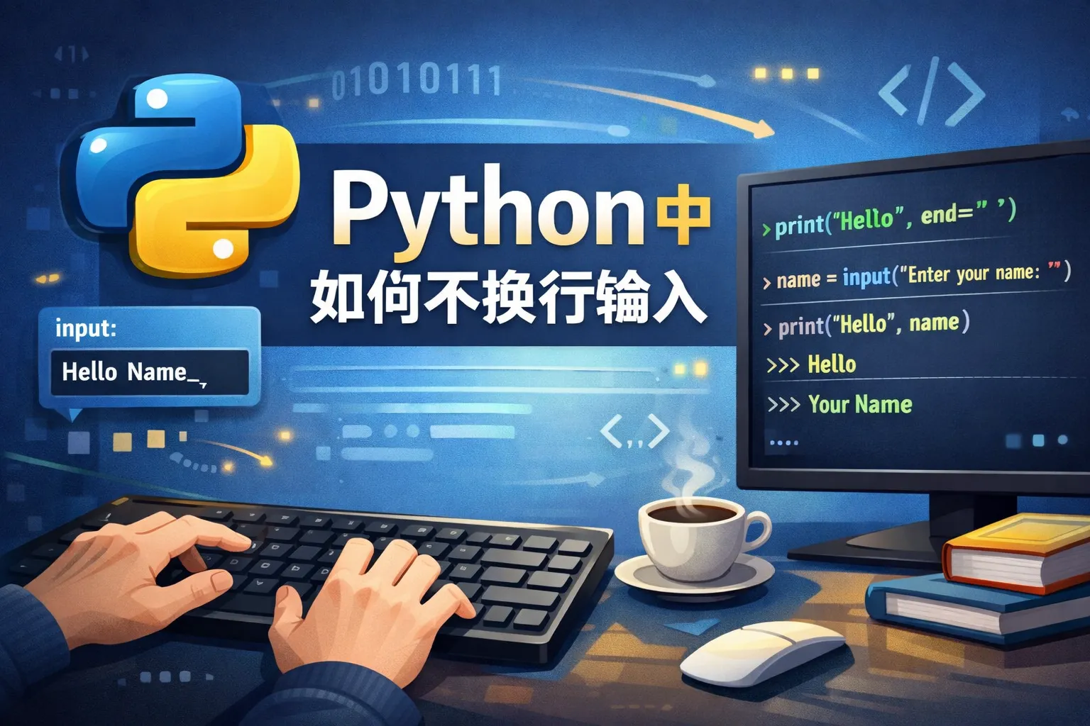 Python中如何不换行输入