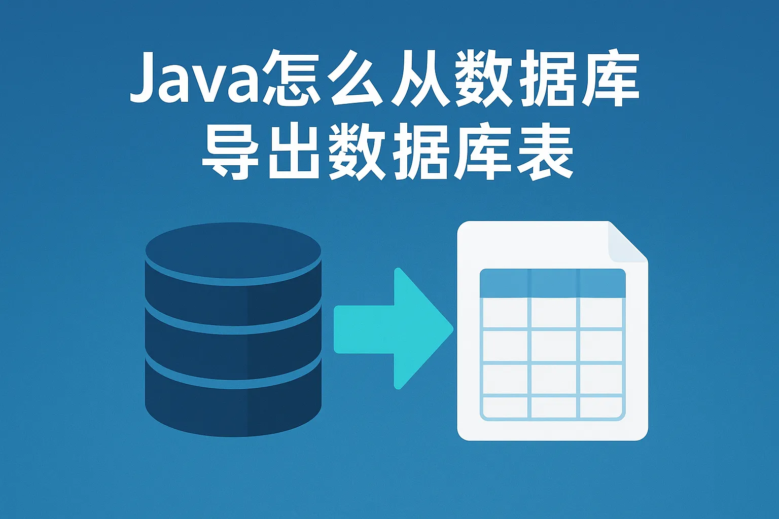 java怎么从数据库导出数据库表