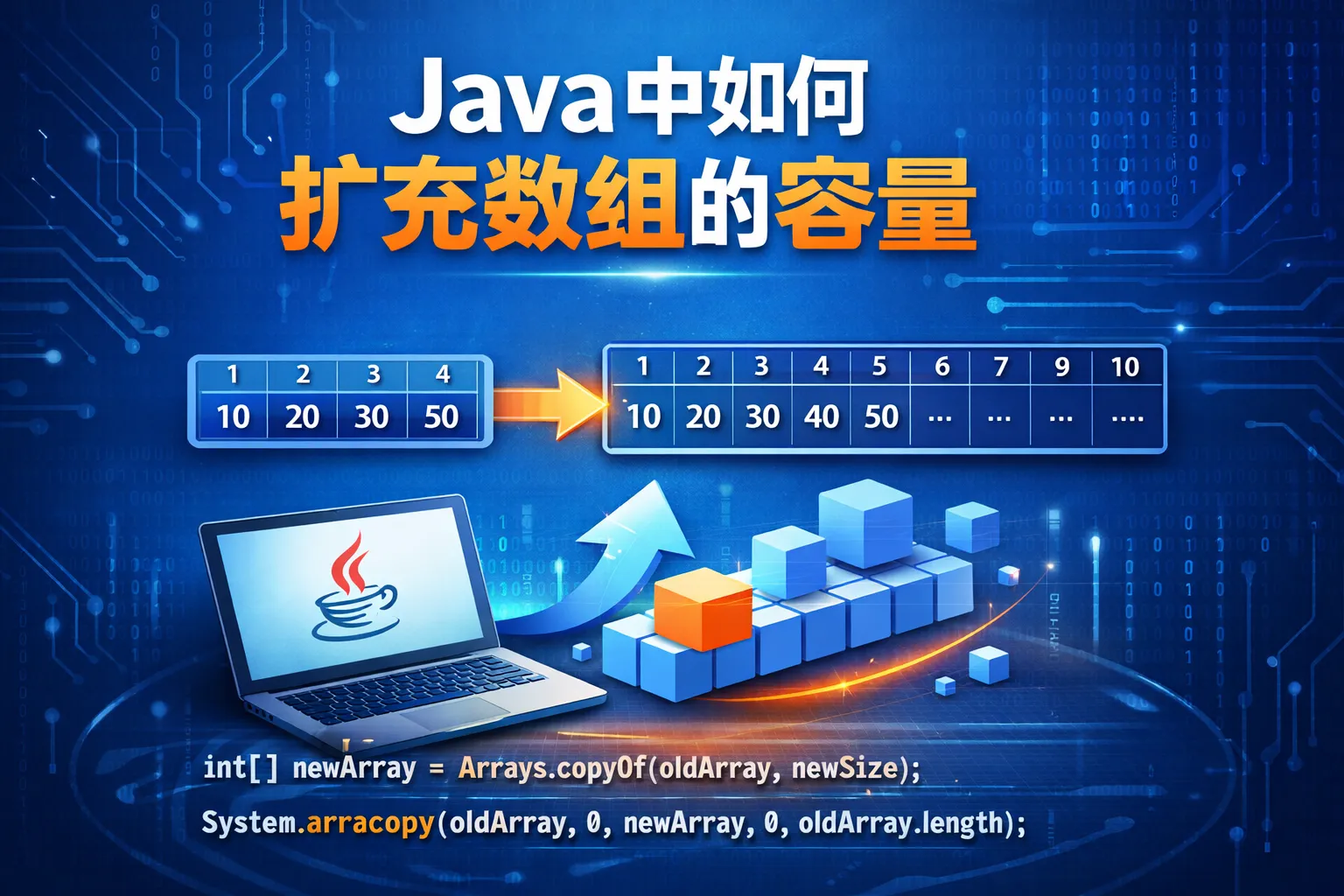 java中如何扩充数组的容量