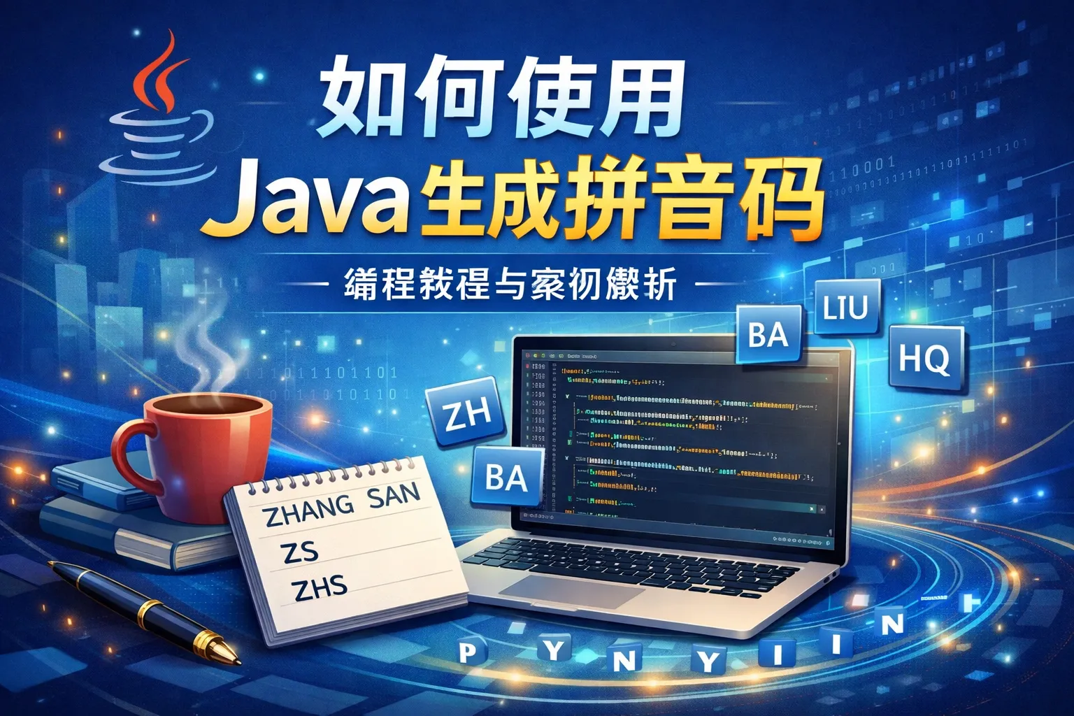 如何使用java生成拼音码