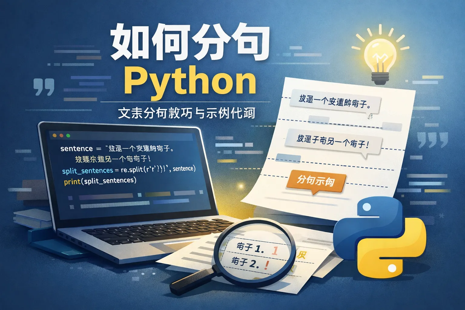如何分句 python