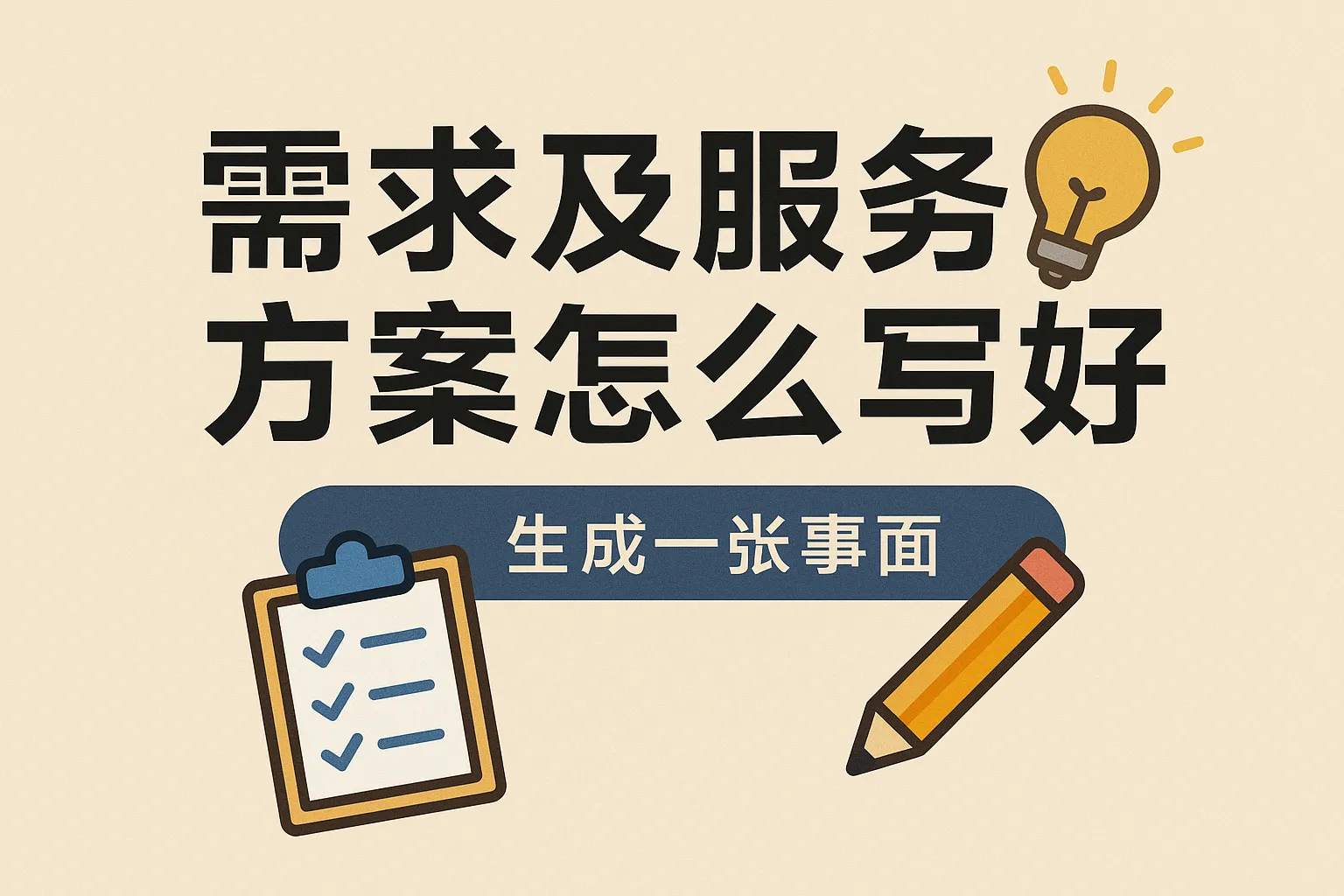 需求及服务方案怎么写好