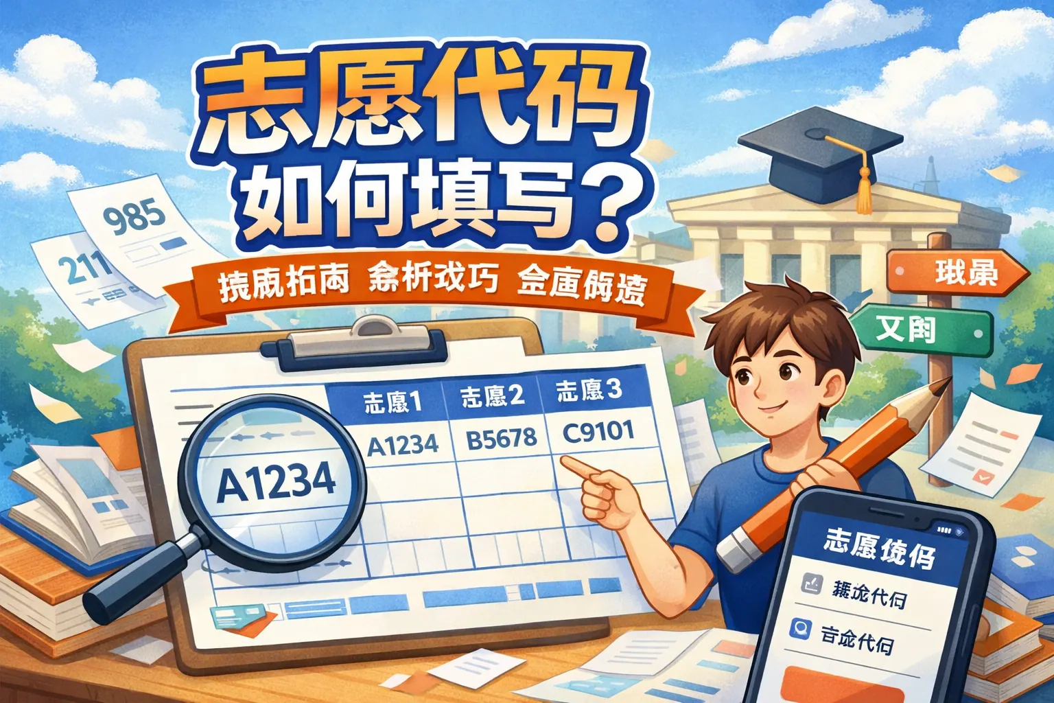 志愿代码如何填写内容