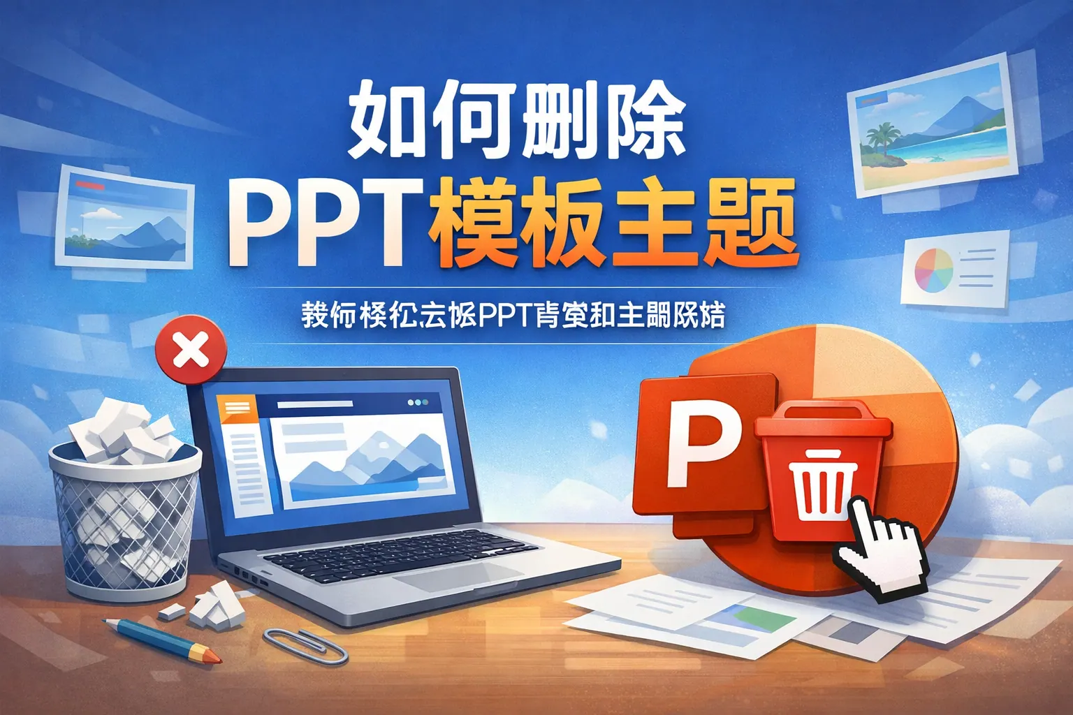 如何删除PPT模板主题