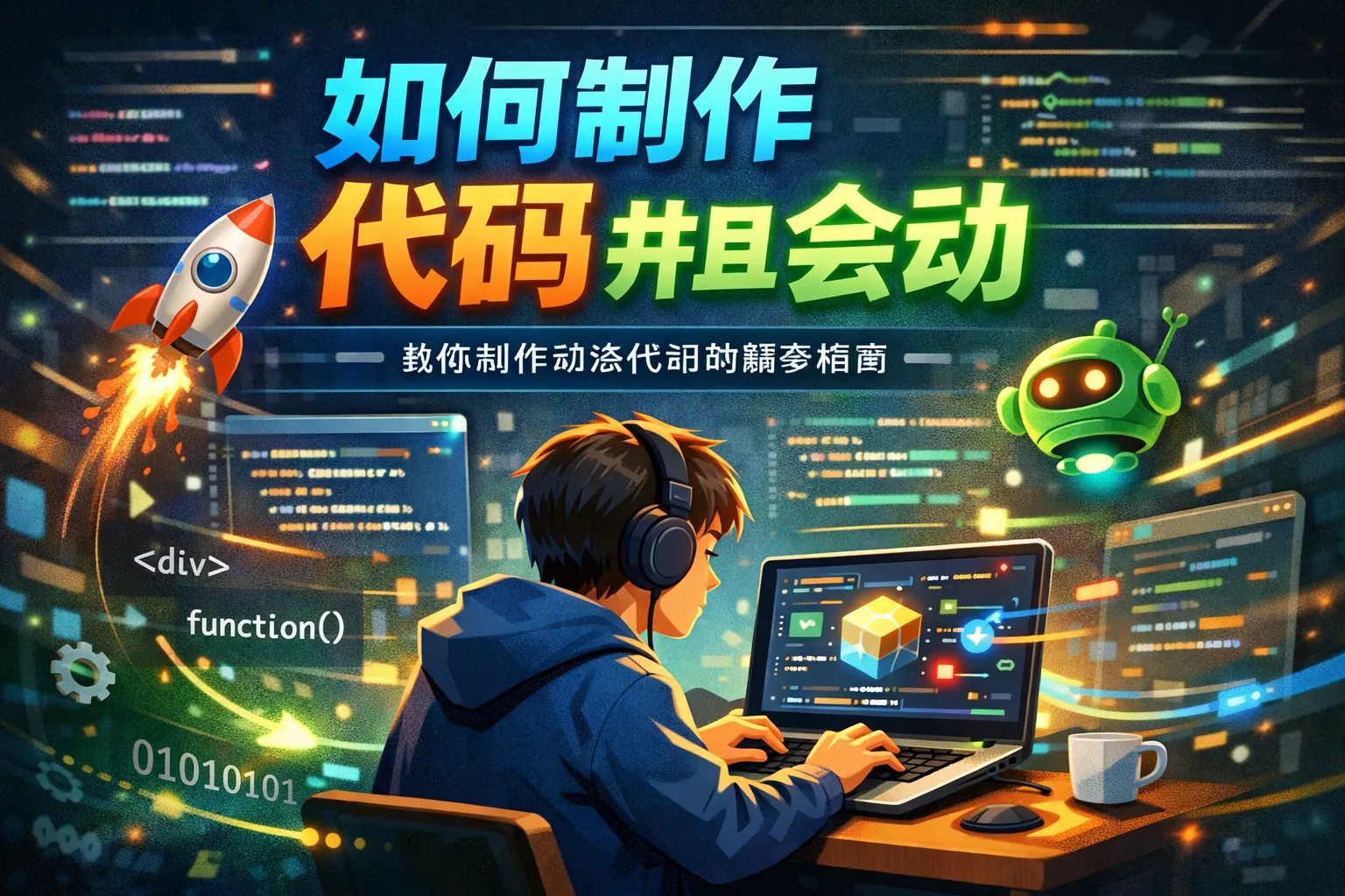 如何制作代码并且会动
