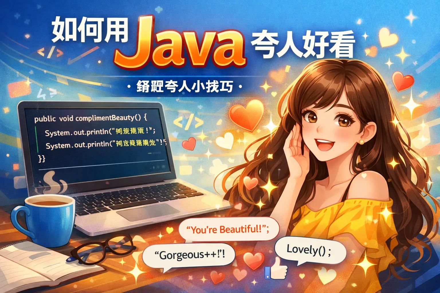 如何用Java夸人好看