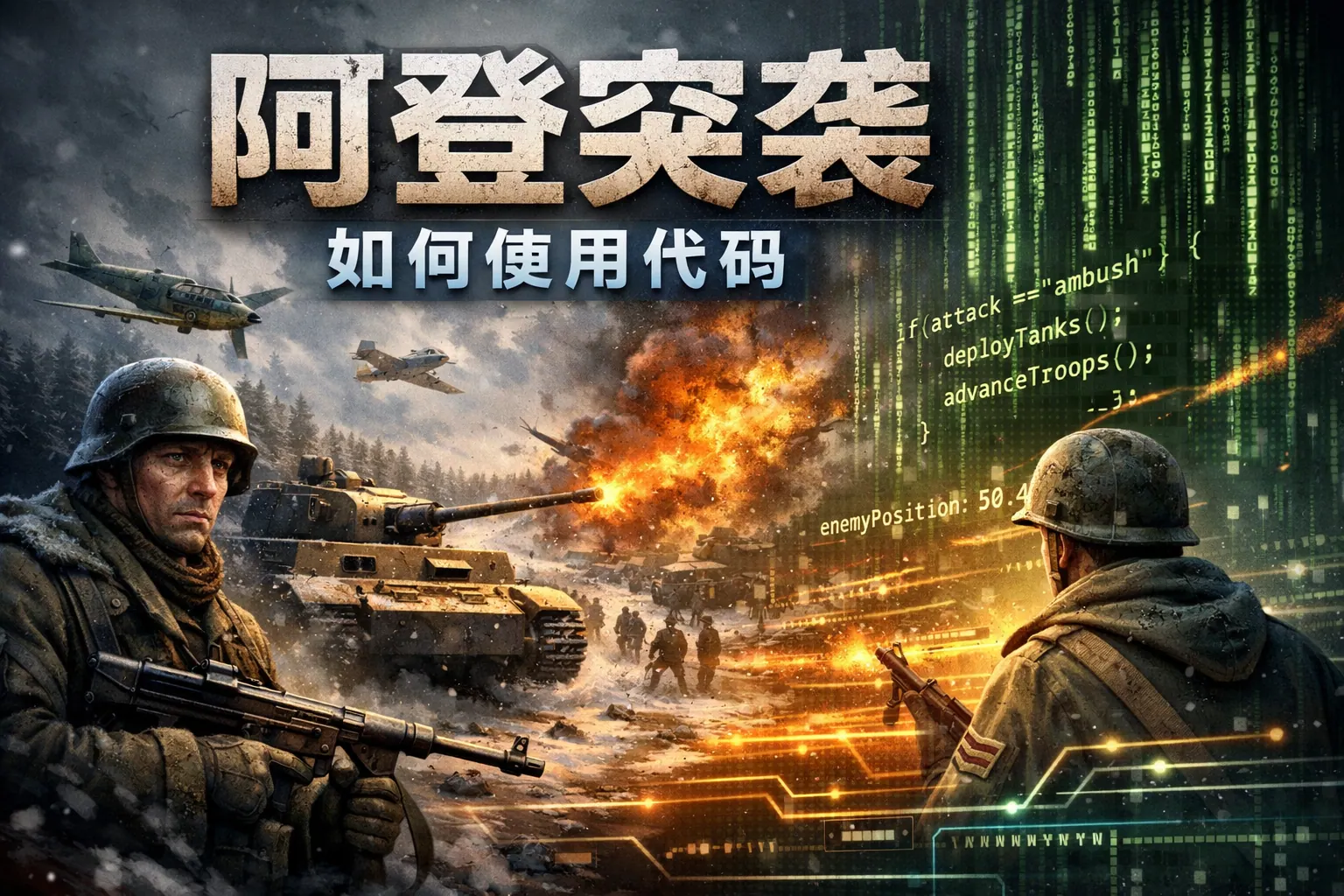 阿登突袭如何使用代码