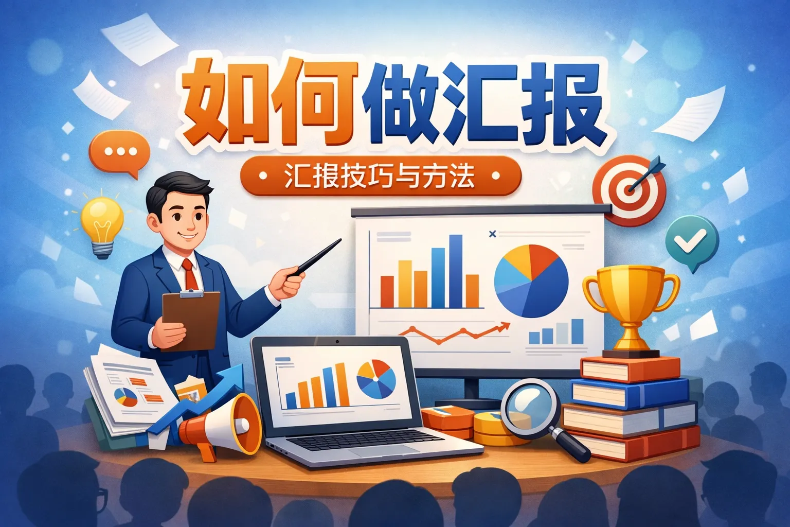 如何做汇报的图标图片