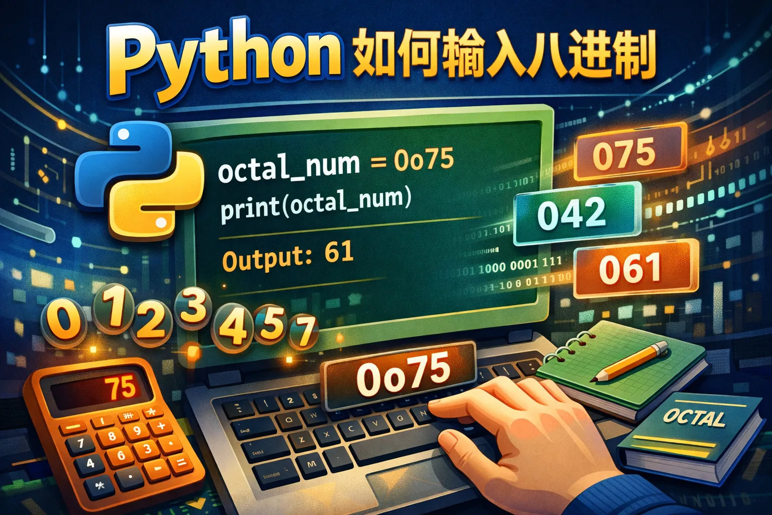python如何输入八进制