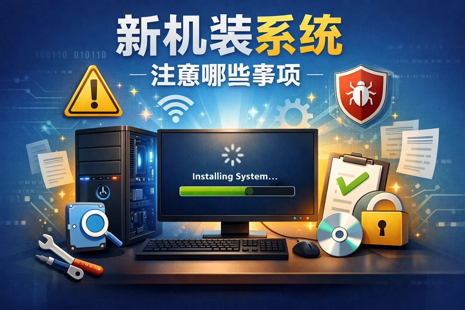 新机装系统注意哪些事项