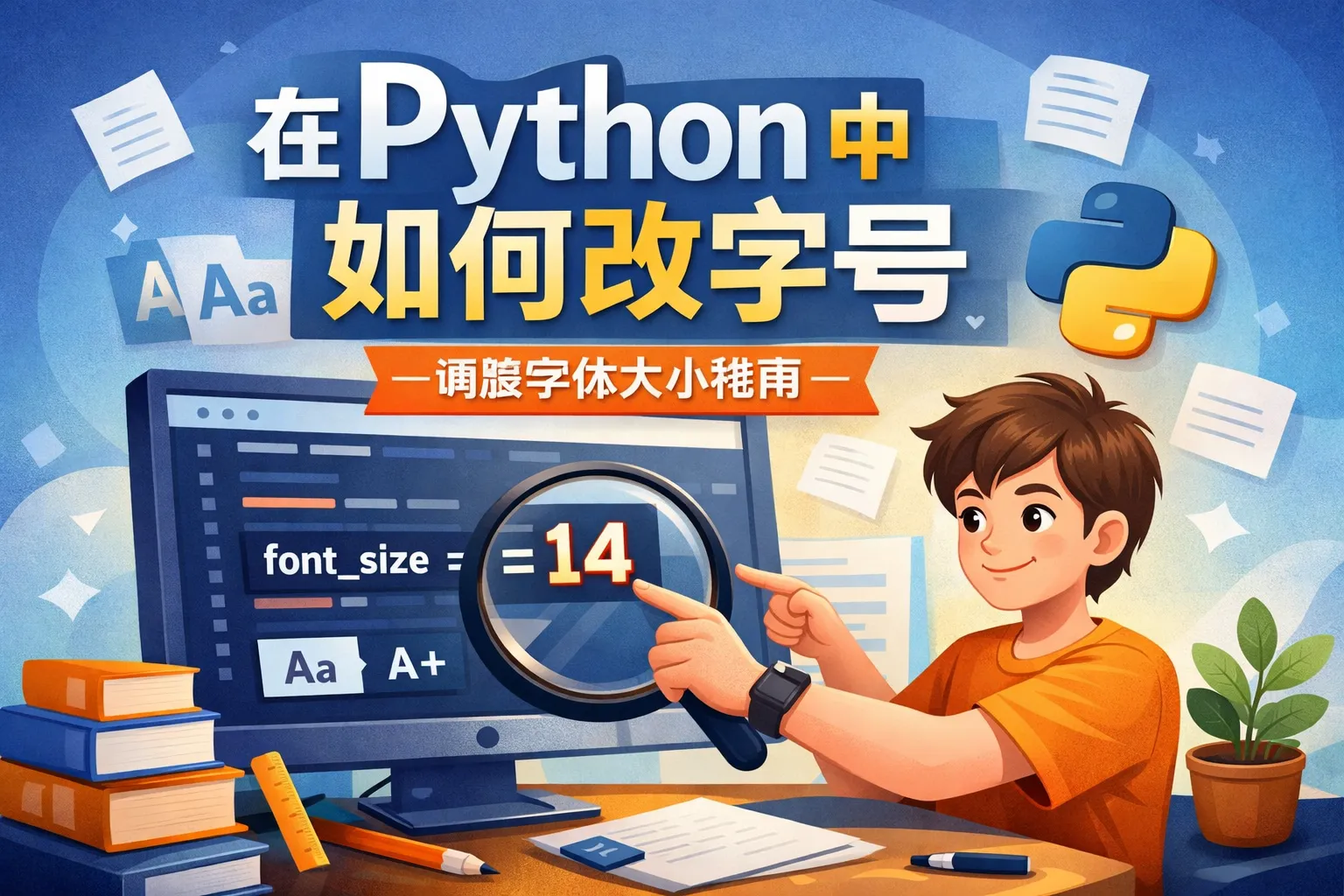 在python中如何改字号