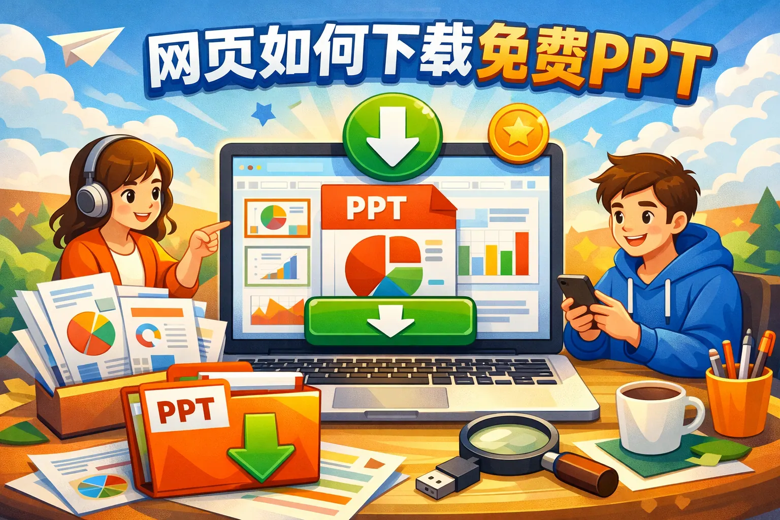 网页如何下载免费ppt