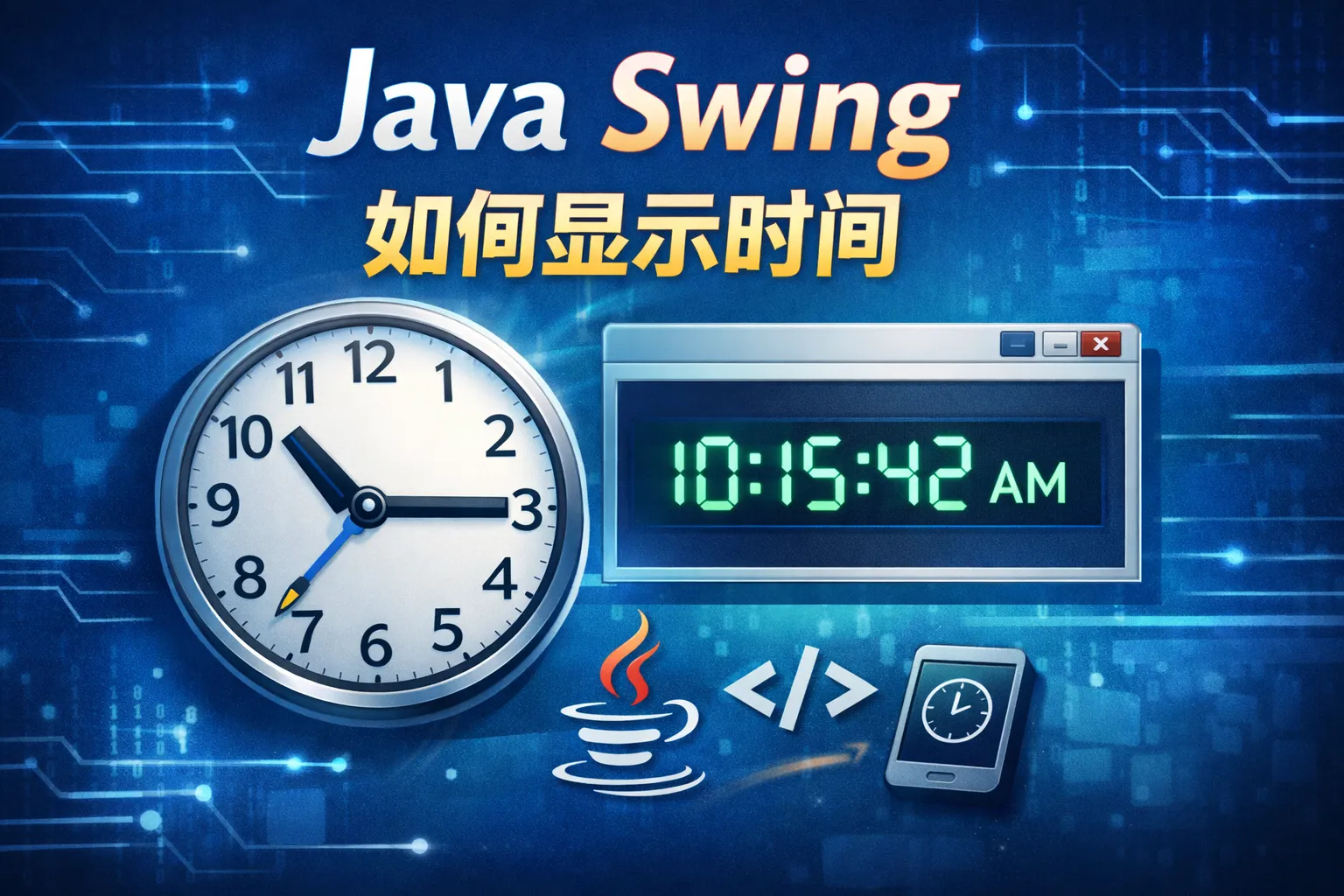 java swing 如何显示时间