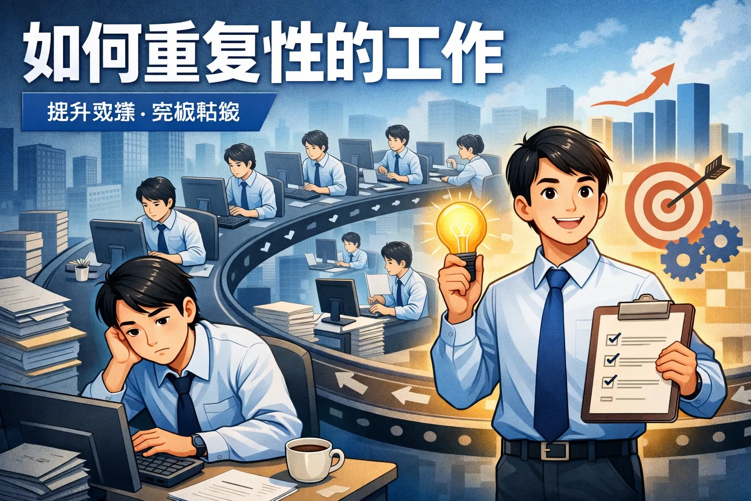 如何重复性的工作