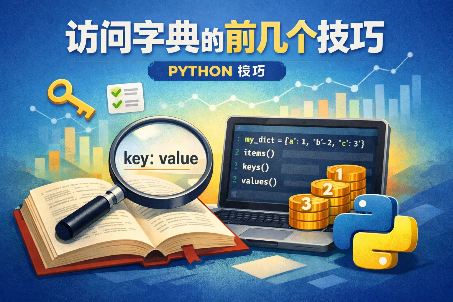 访问字典的前几个 python