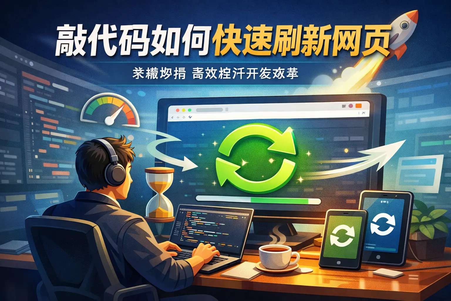 敲代码如何快速刷新网页