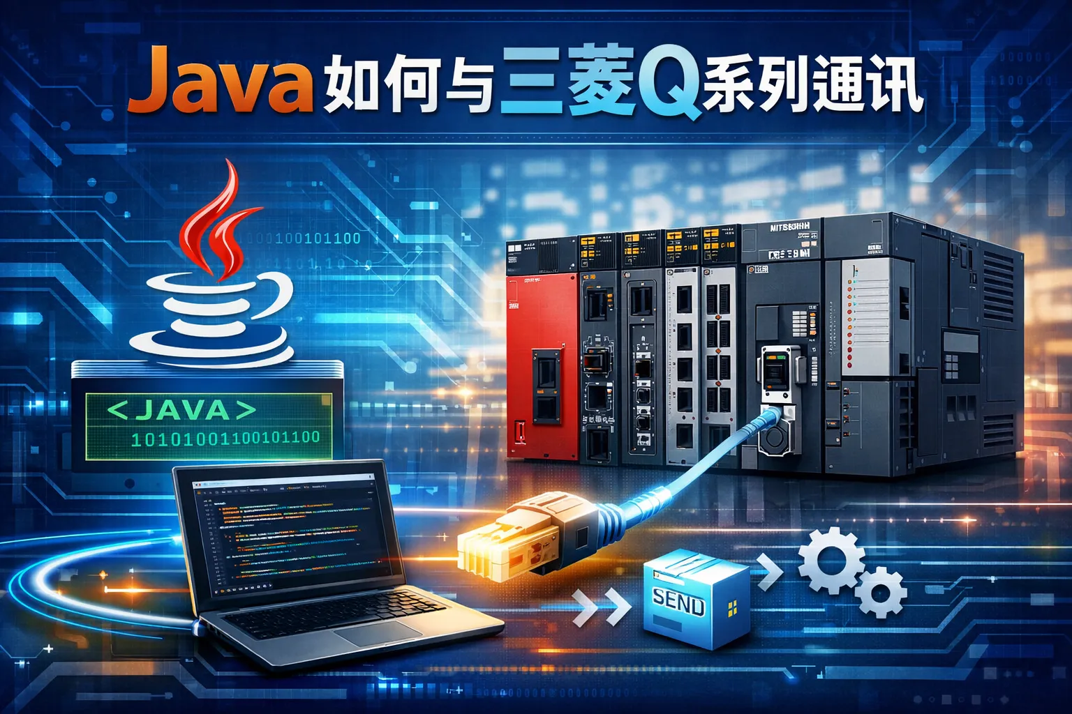 java如何与三菱Q系列通讯