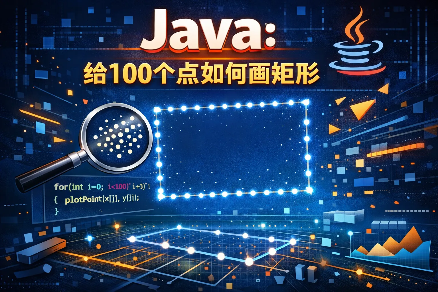 java 给100个点如何画矩形