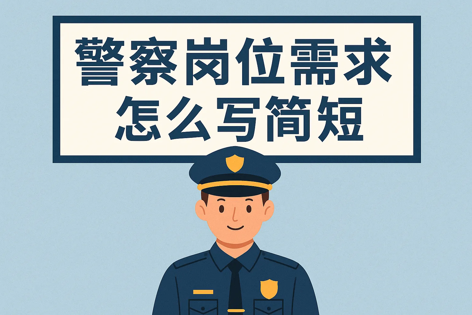 警察岗位需求怎么写简短