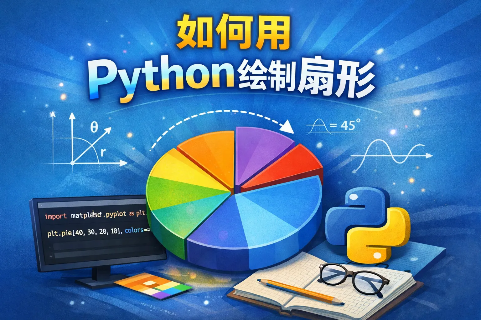 如何用python绘制扇形