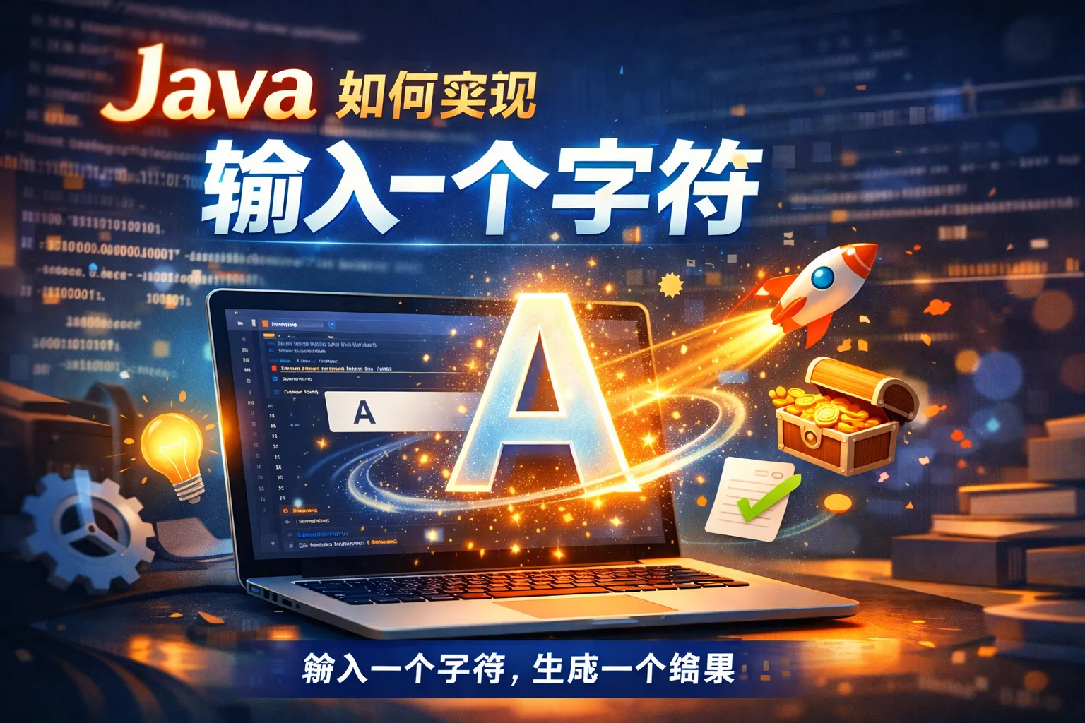 java如何实现输入一个字符