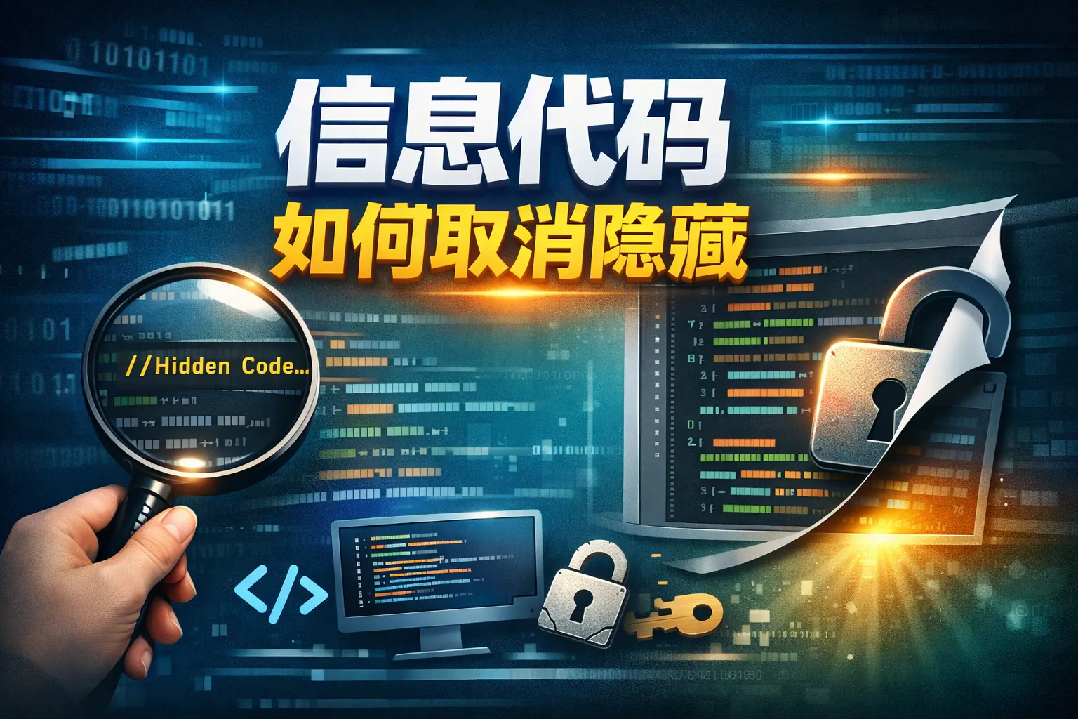 信息代码如何取消隐藏
