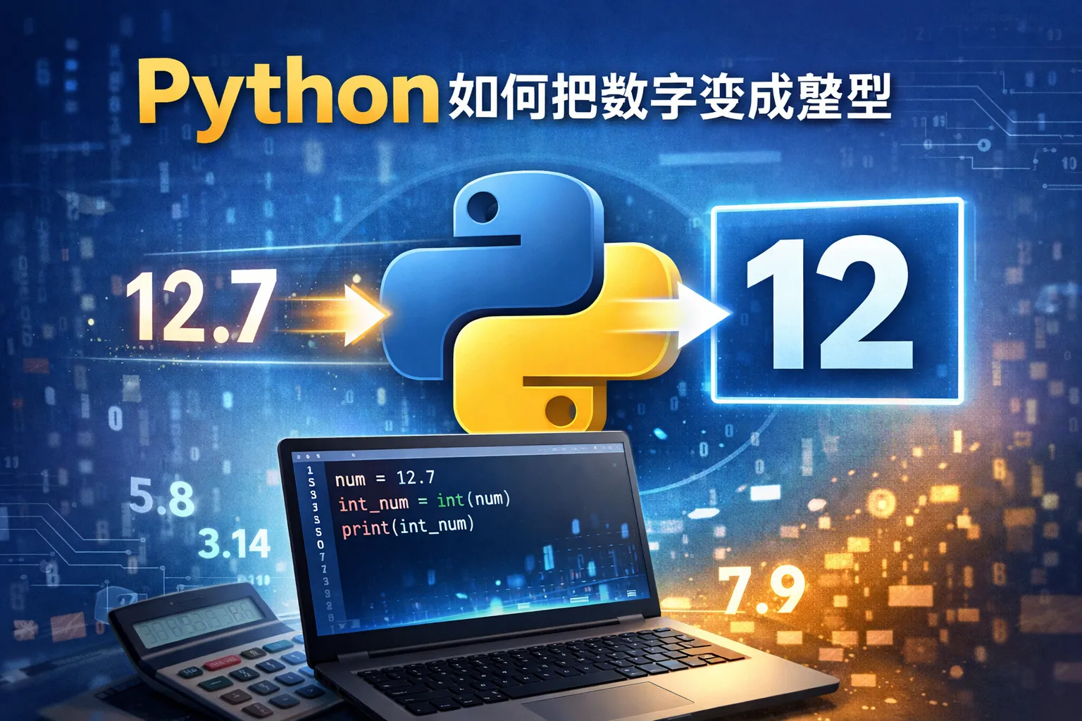python如何把数字变成整型