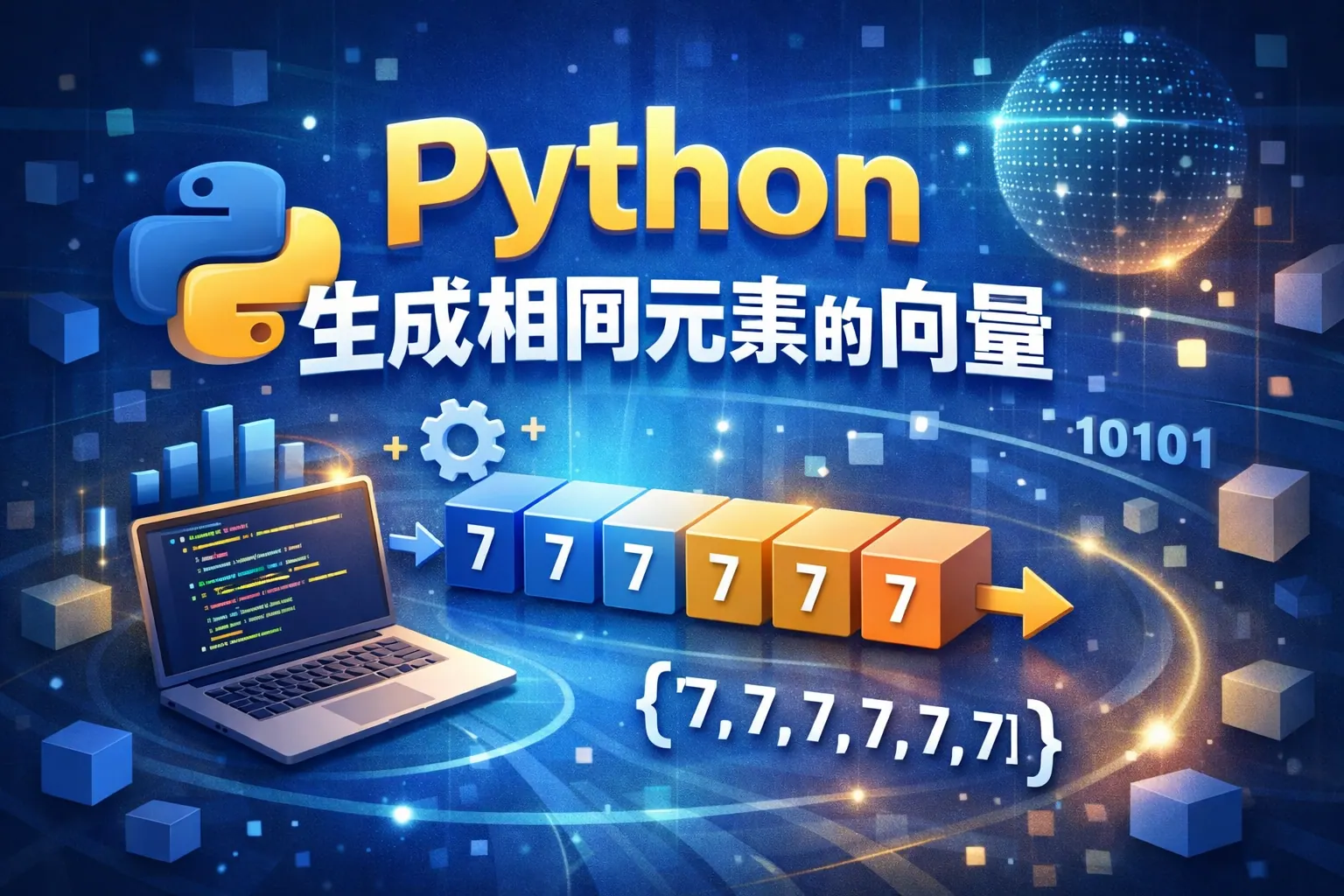 python生成相同元素的向量