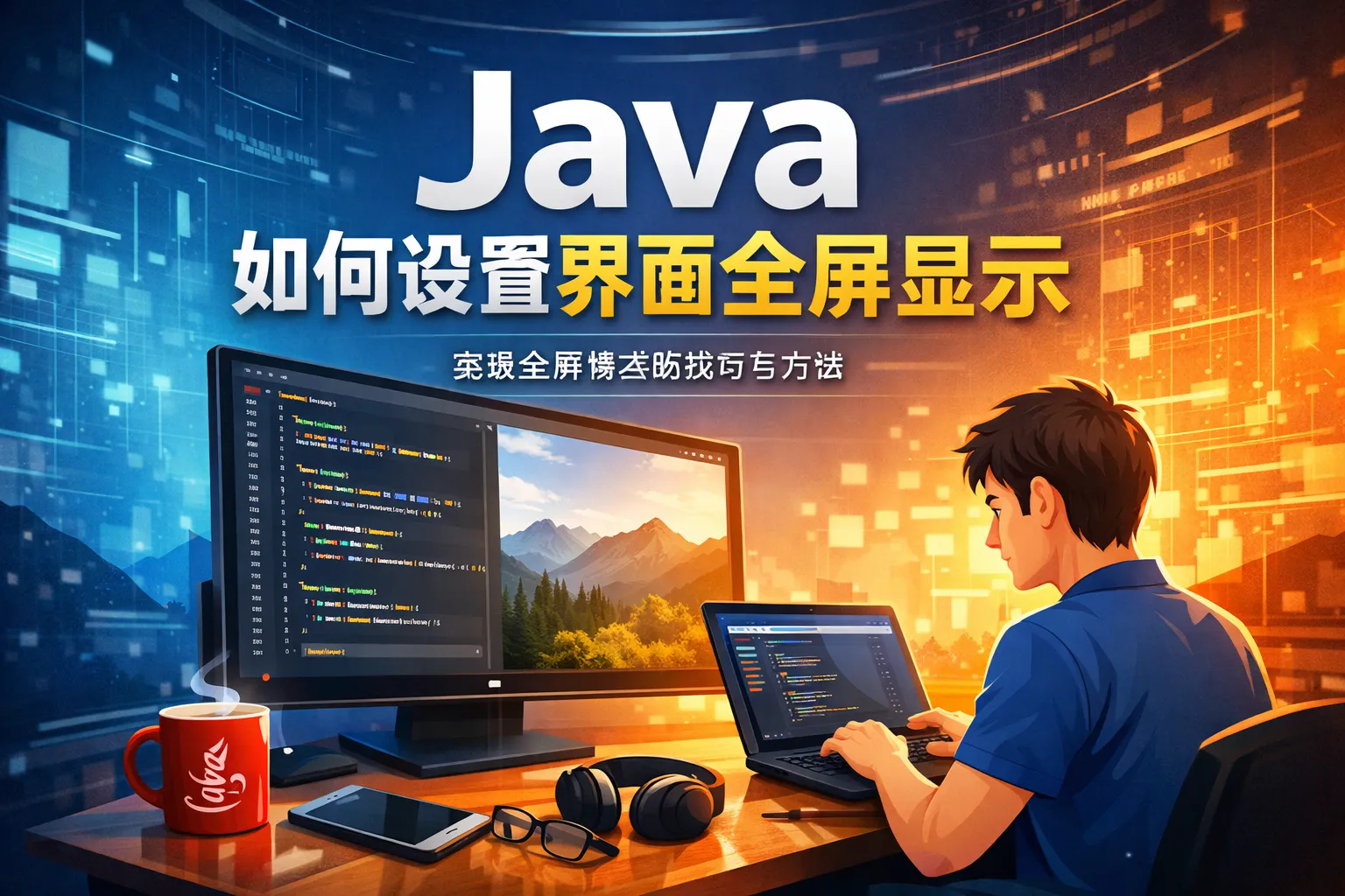 java如何设置界面全屏显示