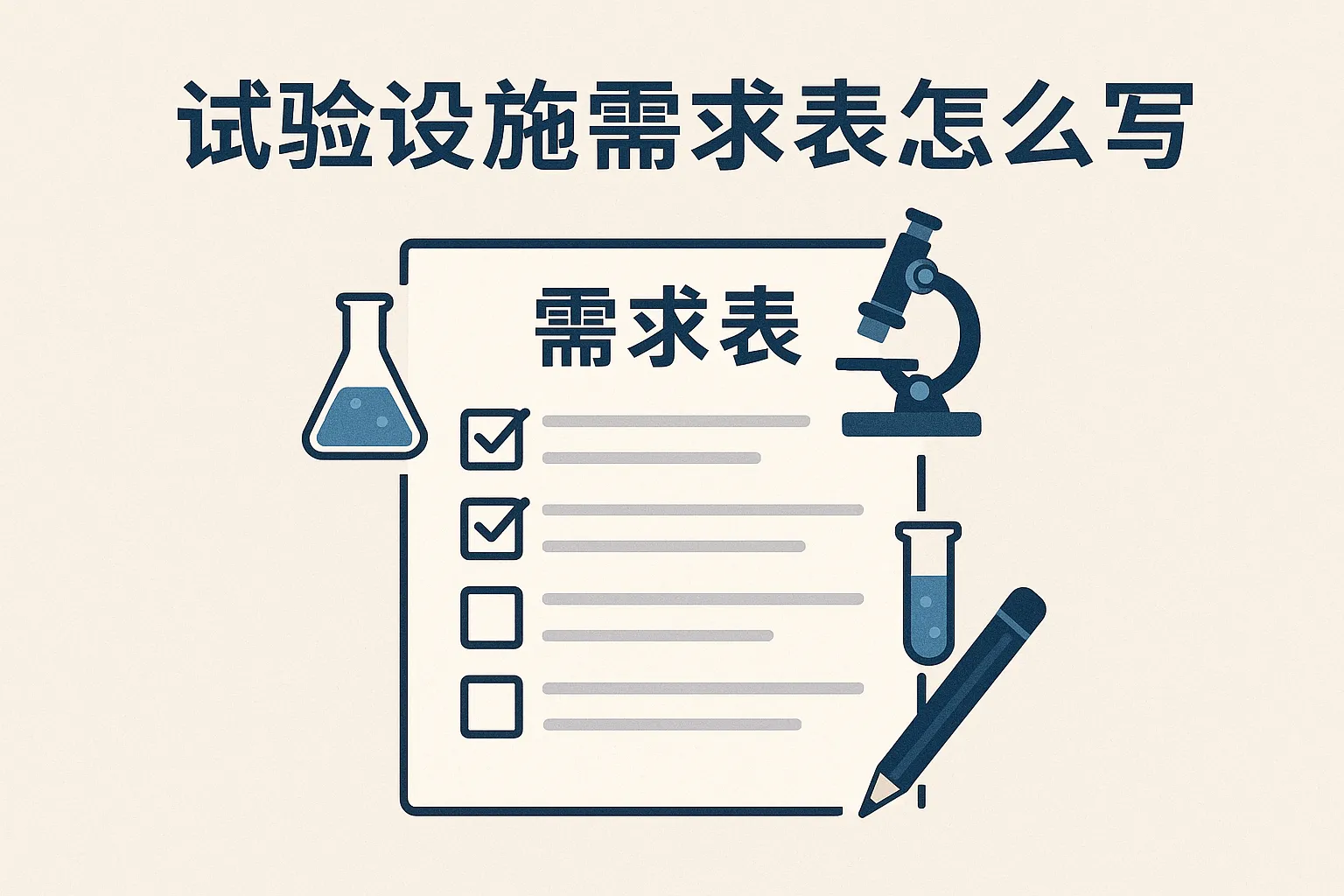 试验设施需求表怎么写