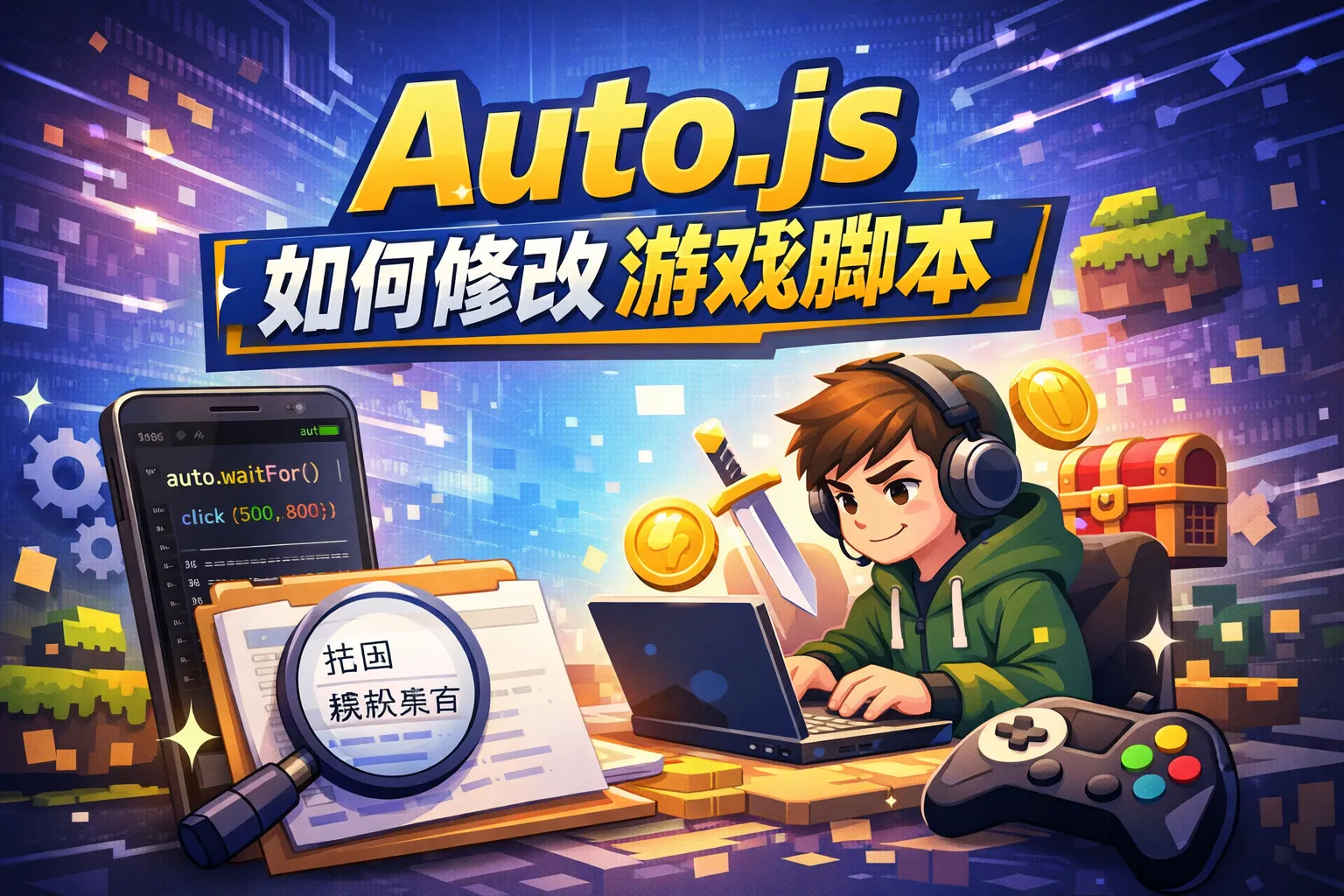 autojs如何修改游戏脚本