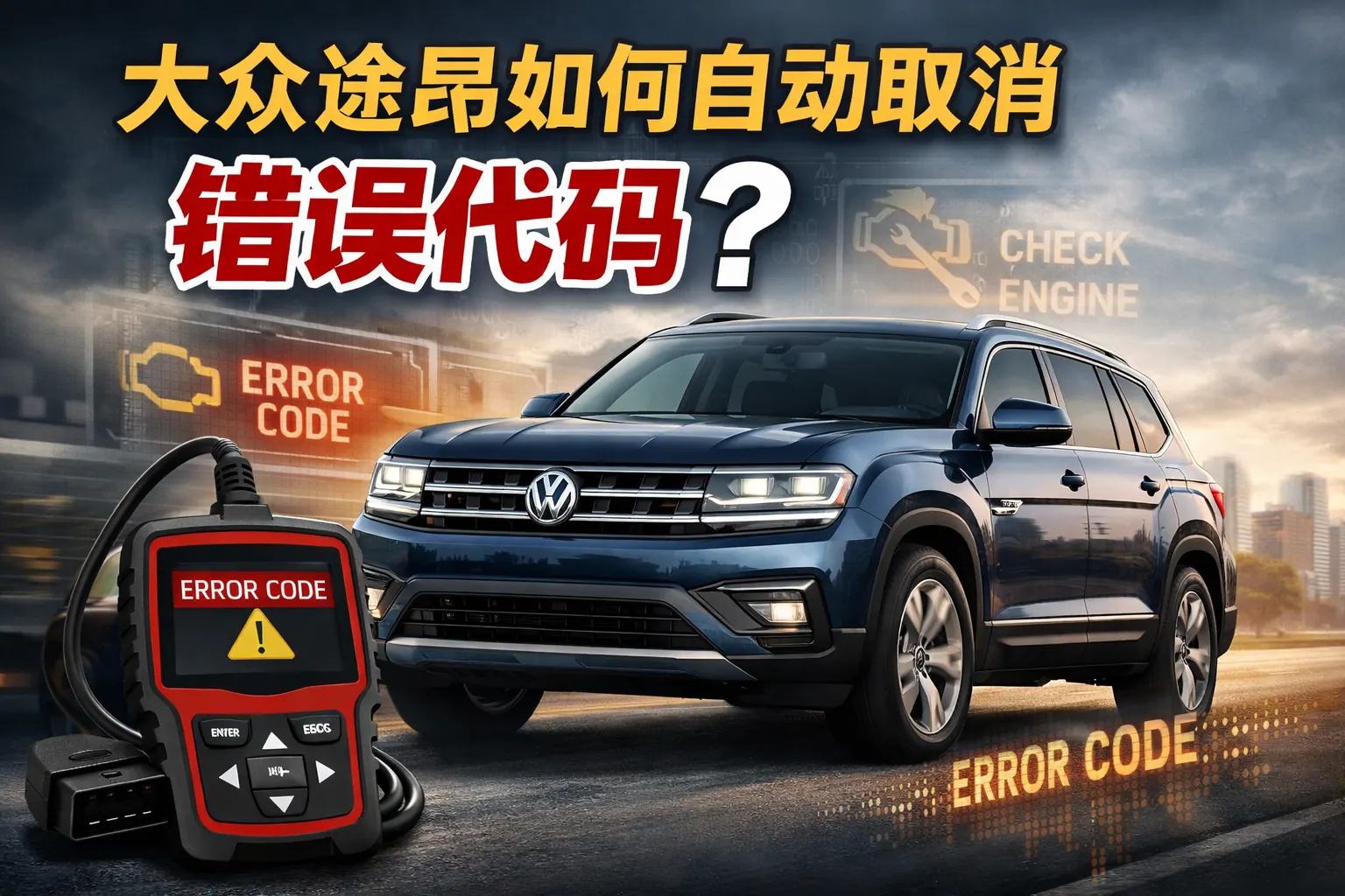 大众途昂如何自动取消错误代码