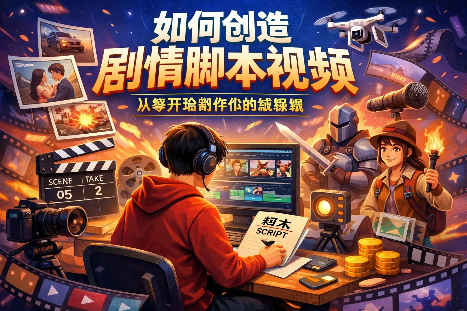 如何创造剧情脚本视频