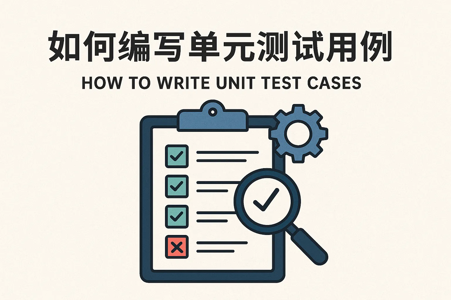 如何编写单元测试用例图