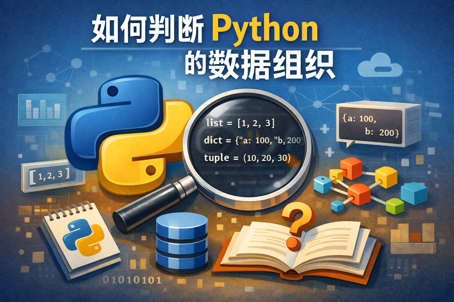 如何判断python的数据组织
