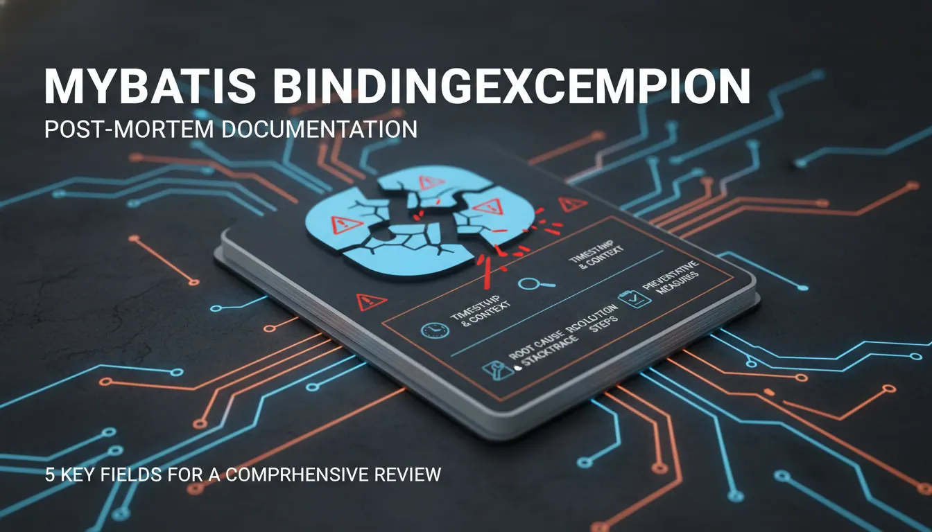 MyBatis BindingException如何整理成复盘文档？5个记录字段