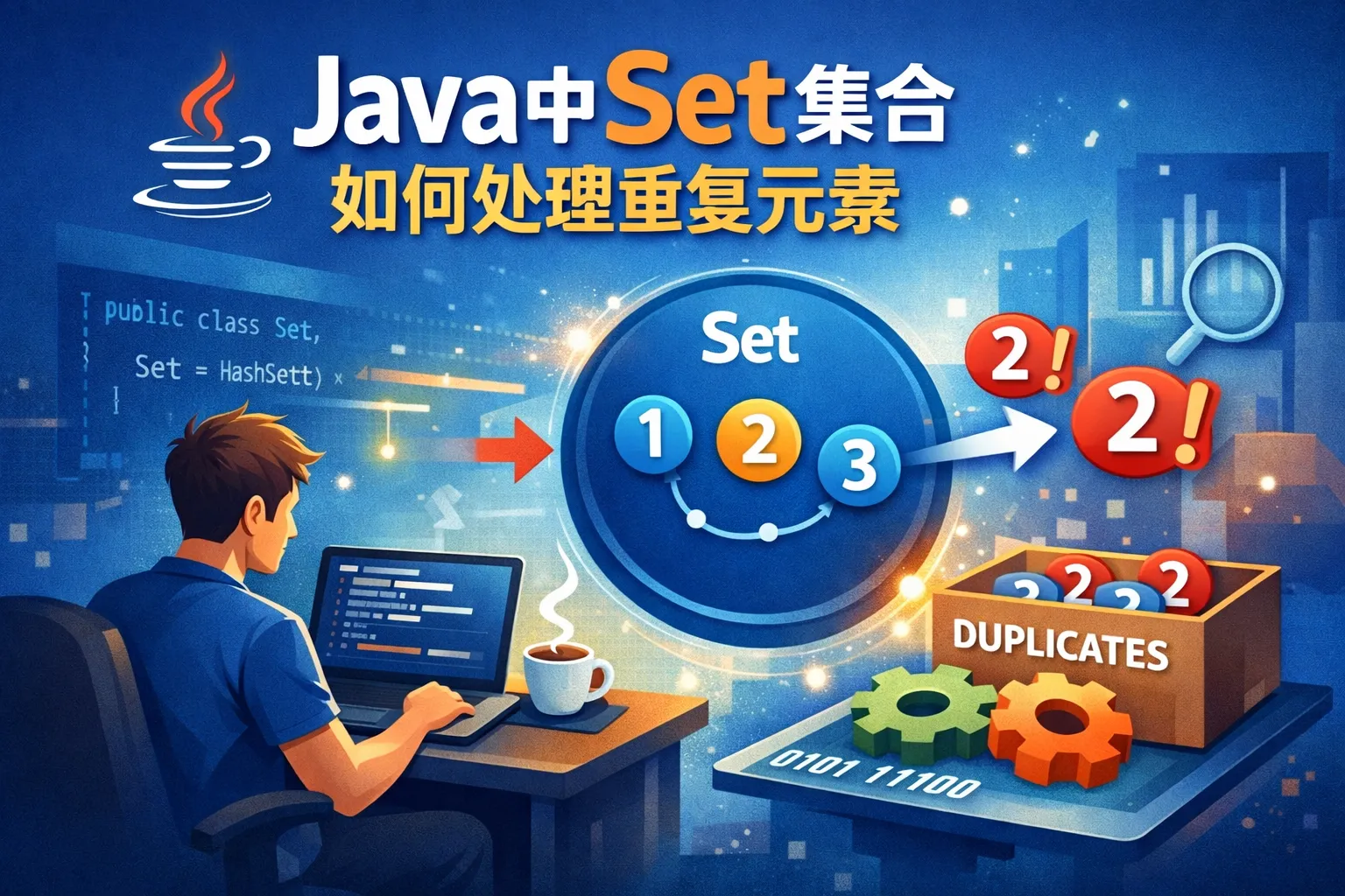 java中set集合如何处理重复元素