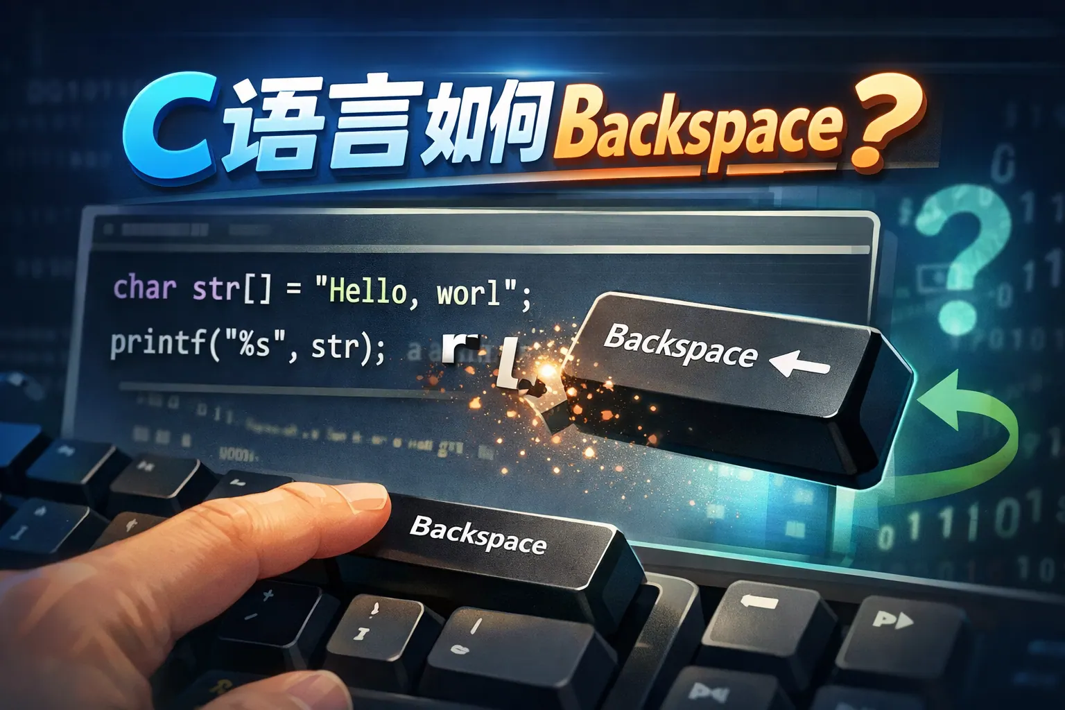 c语言如何backspace