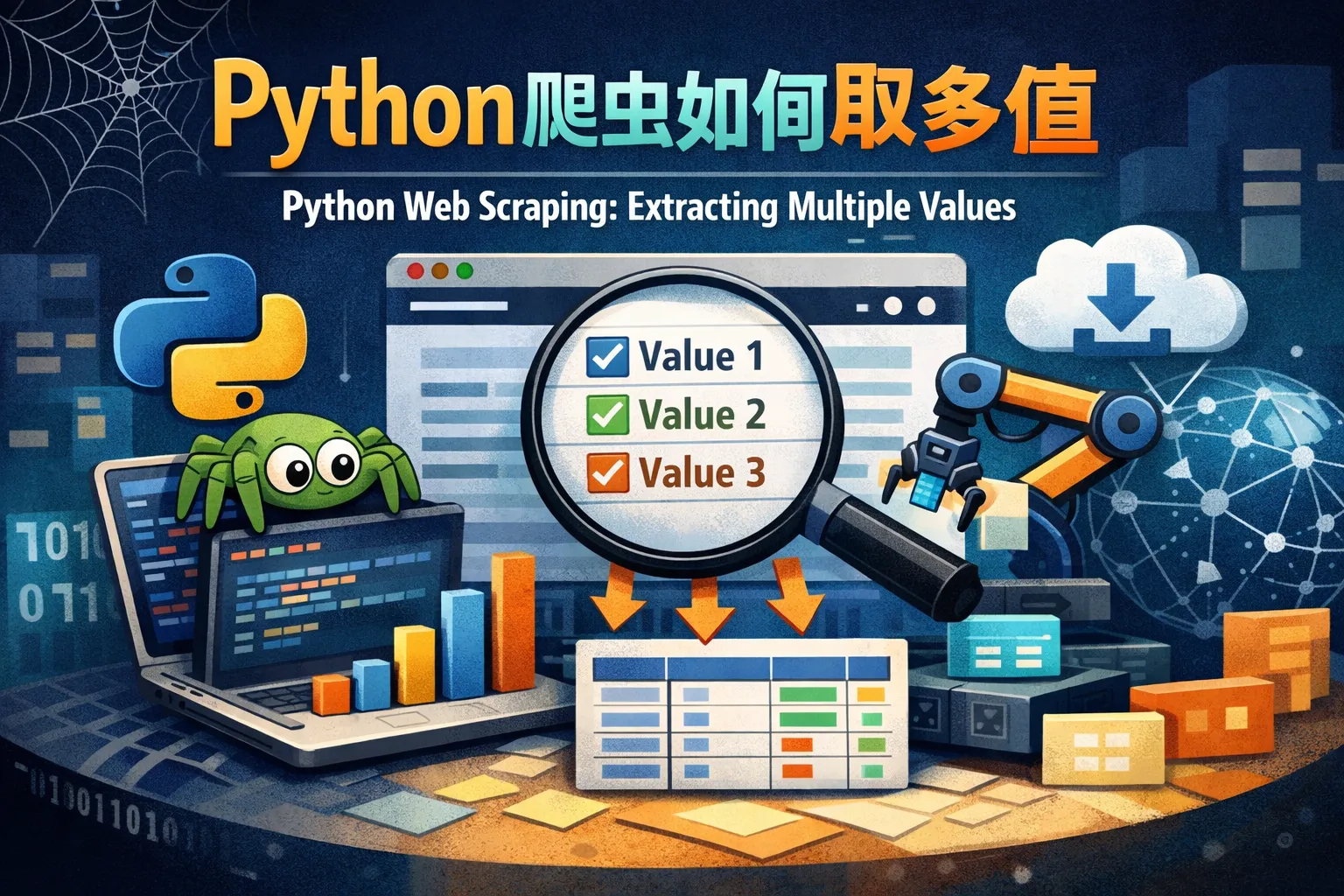 python爬虫如何取多个值
