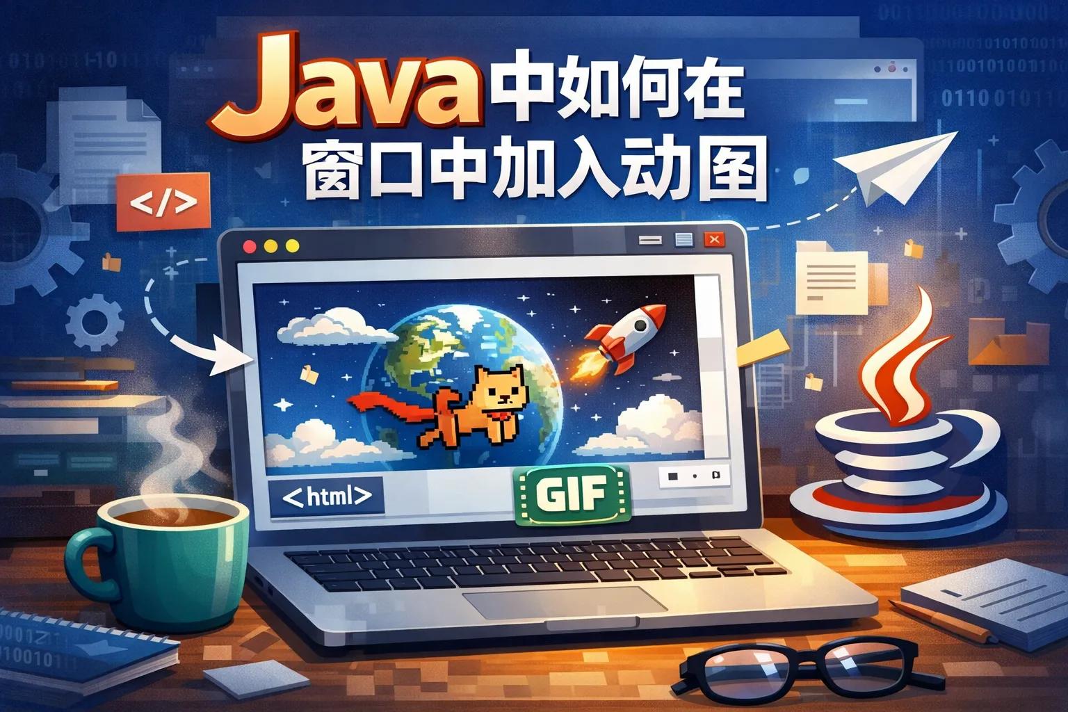java中如何在窗口中加入动图