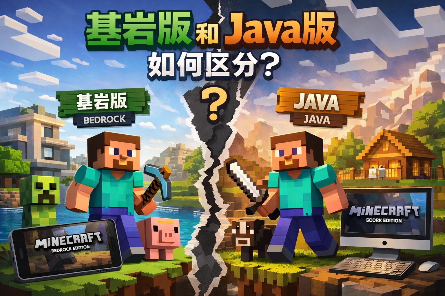 基岩版和java版如何区分