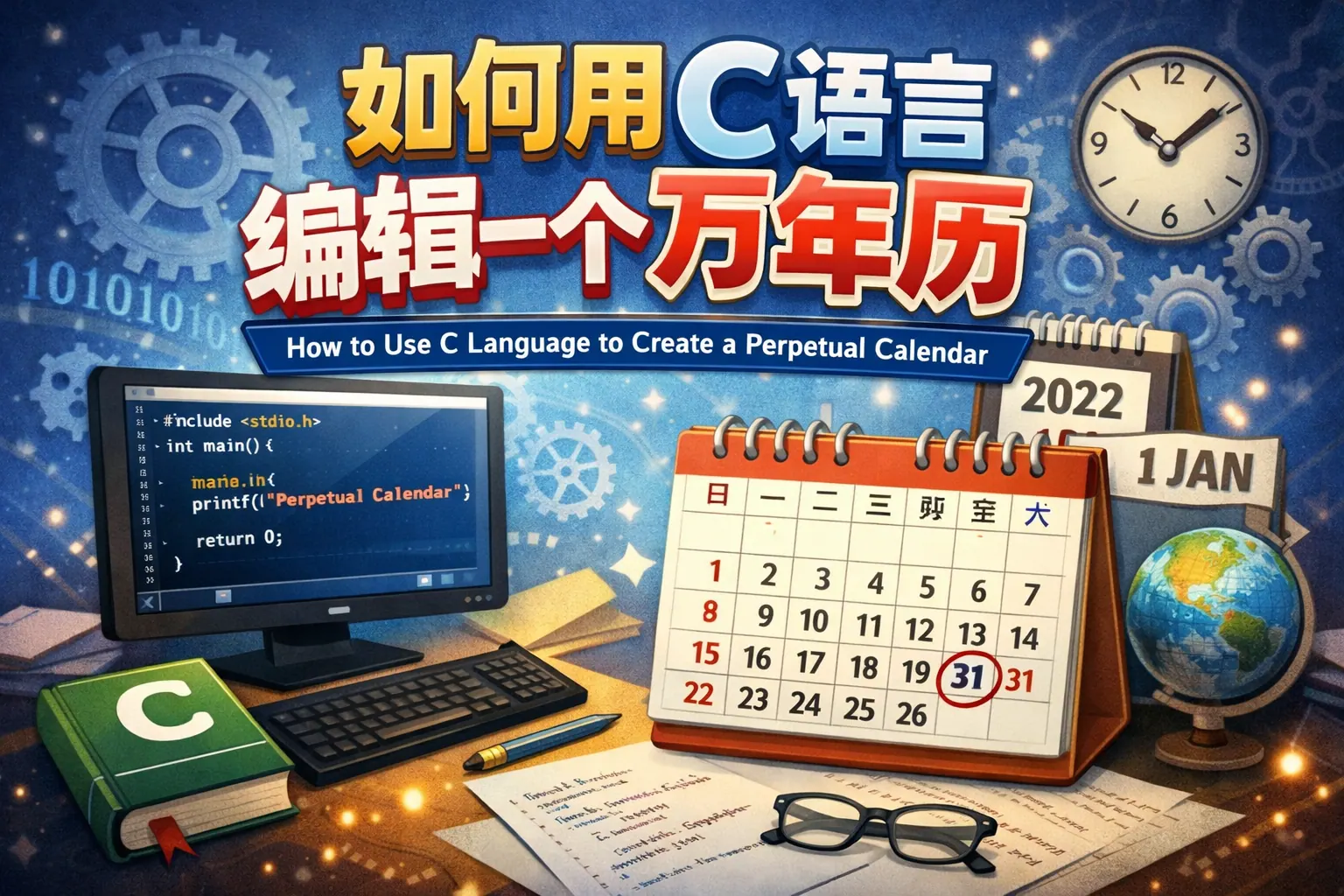 如何用C语言编辑一个万年历