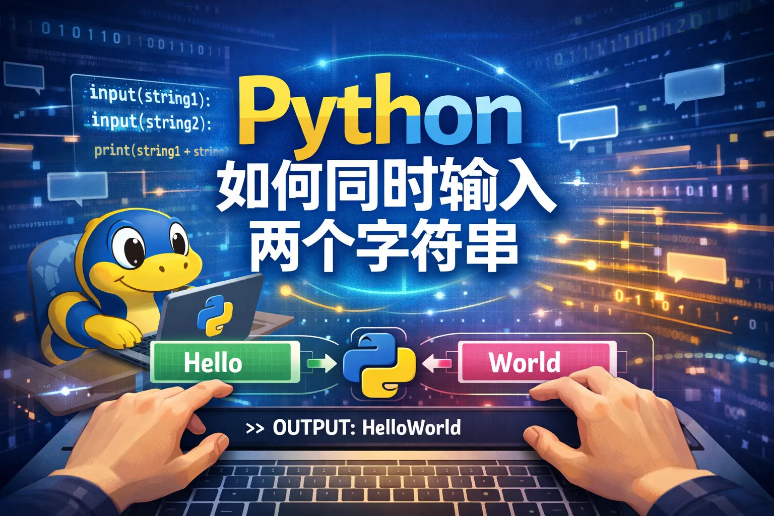 python如何同时输入两个字符串
