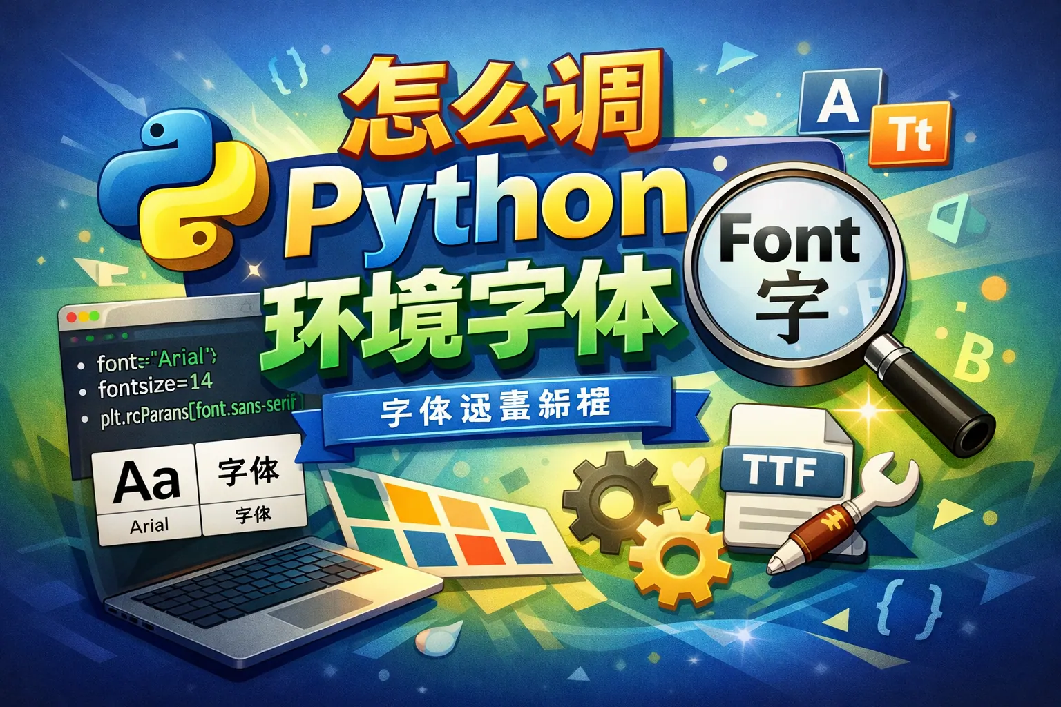 怎么调python环境字体