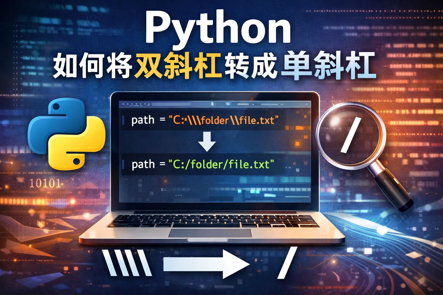 python如何将双斜杠转成单斜杠re