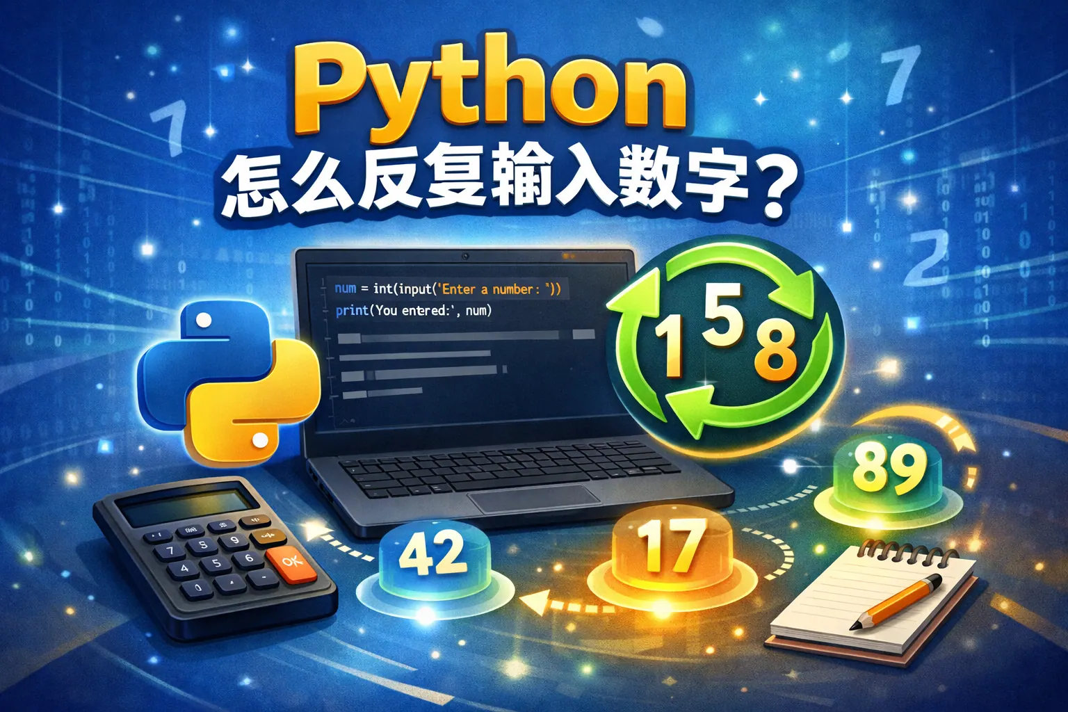python怎么反复输入数字