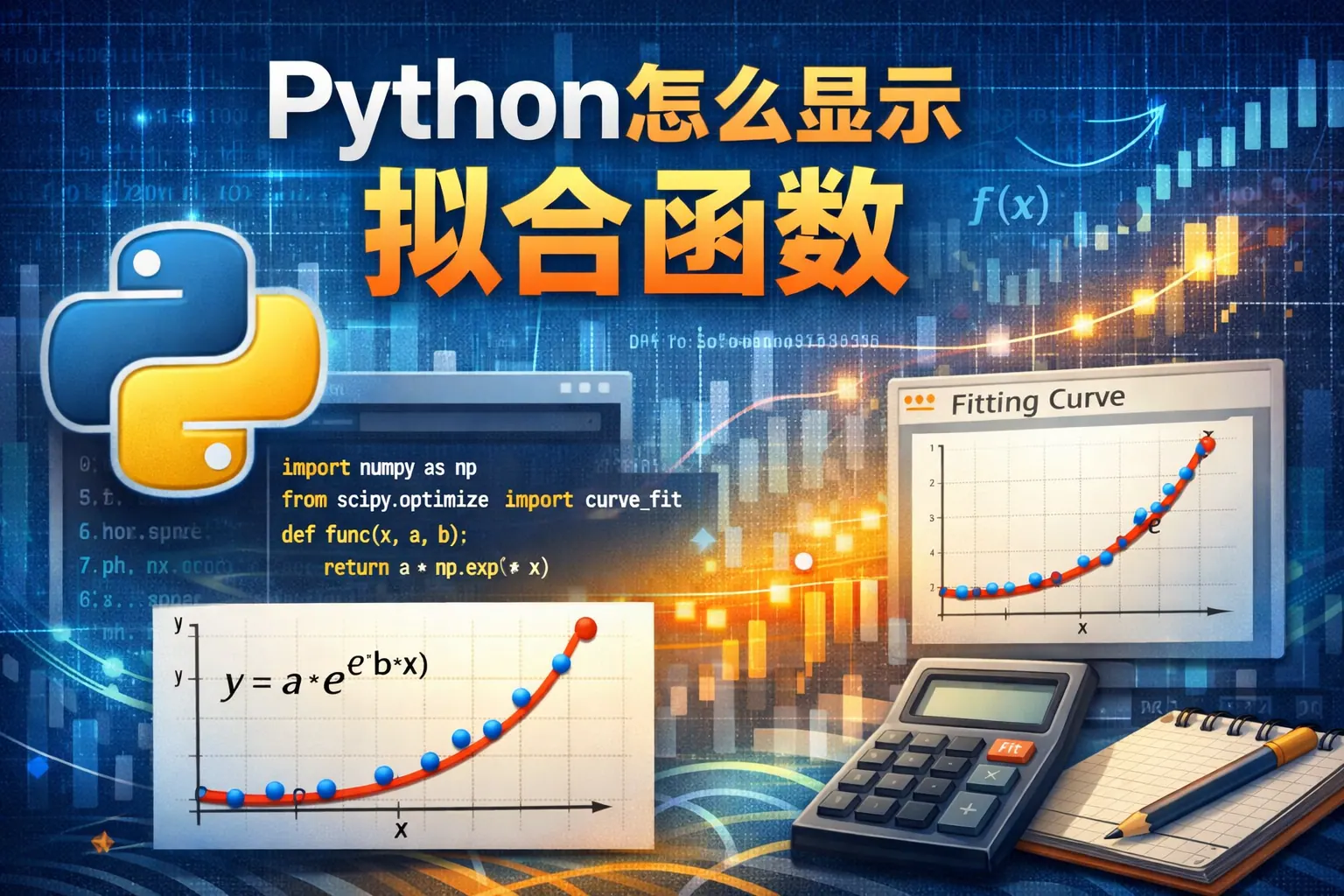 Python怎么显示拟合函数