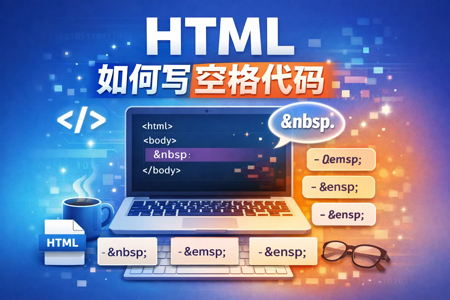 html如何写空格代码