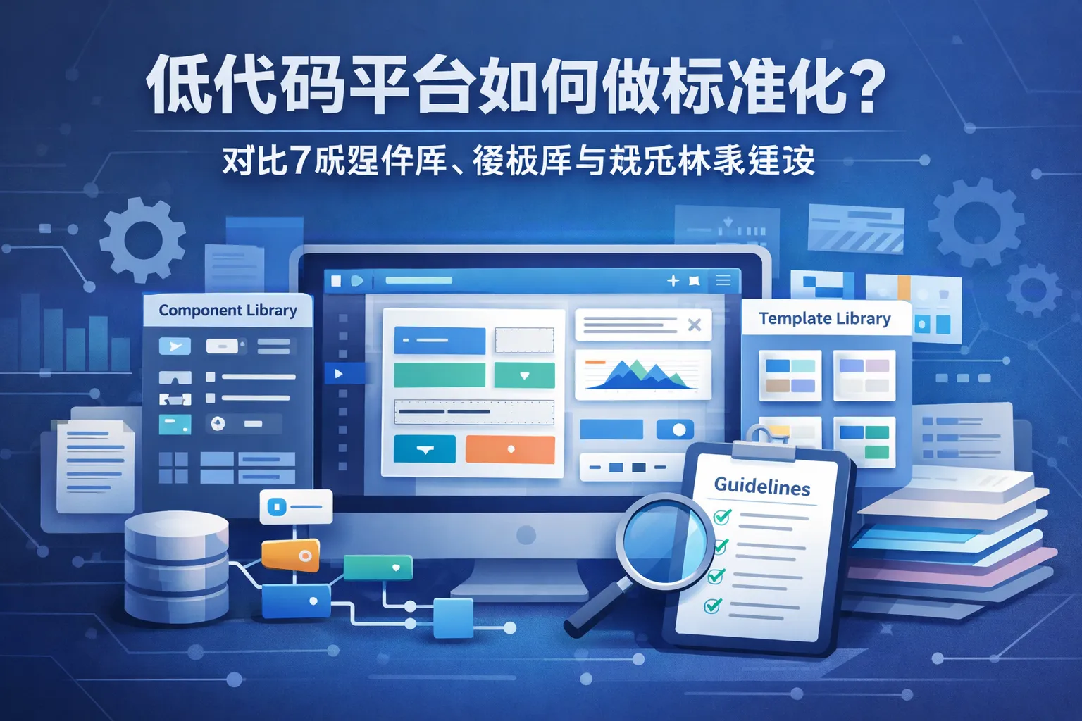 低代码平台如何做标准化?对比7项组件库、模板库与规范体系建设