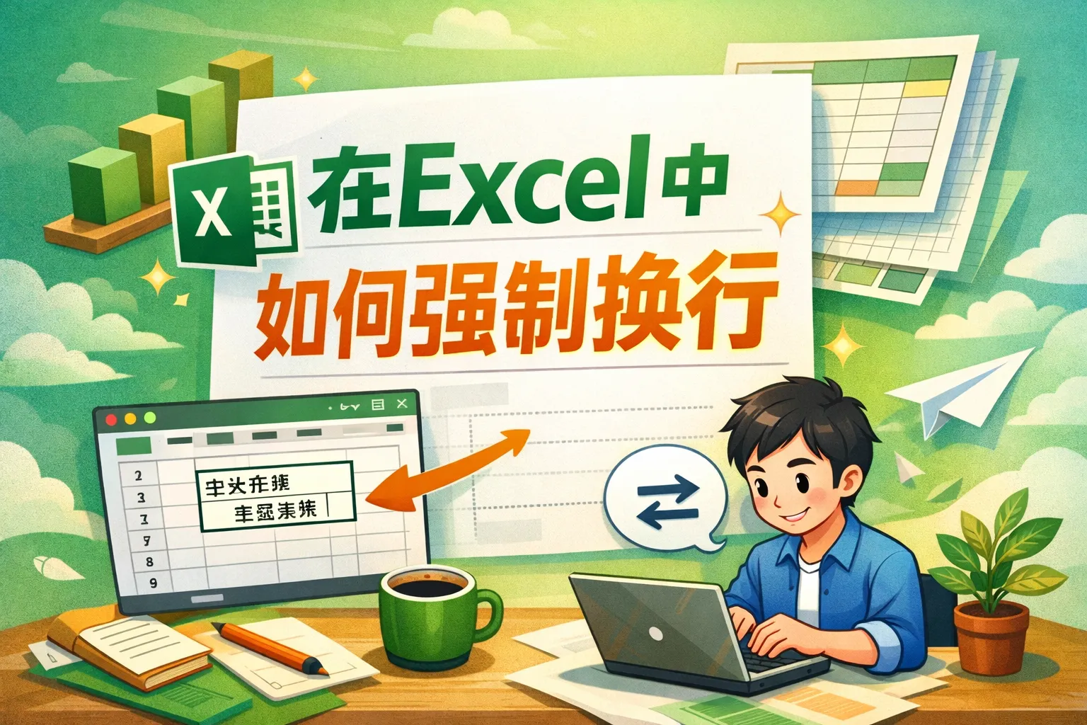 在Excel中如何强制换行